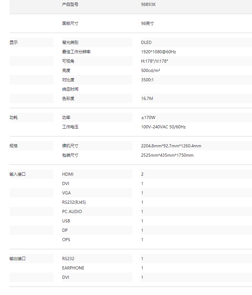 98B93K 单屏显示器(图2)