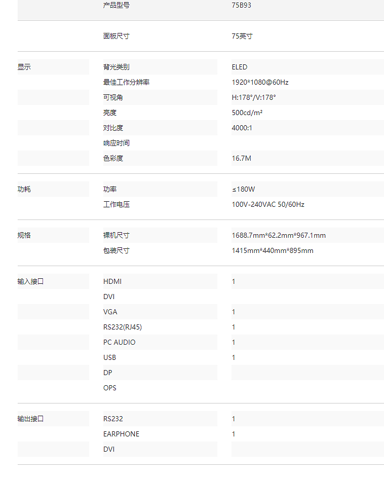 75B93 单屏显示器(图2)