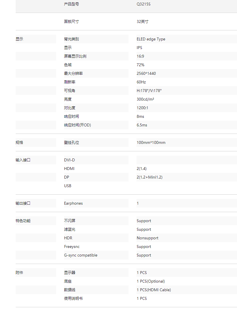 Q3215S 电竞显示器(图2)