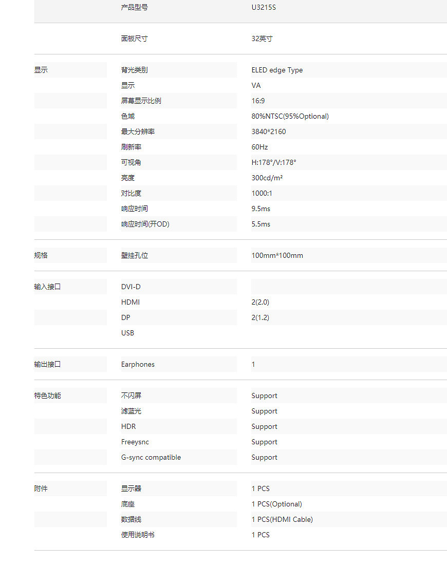 U3215S 电竞显示器(图2)