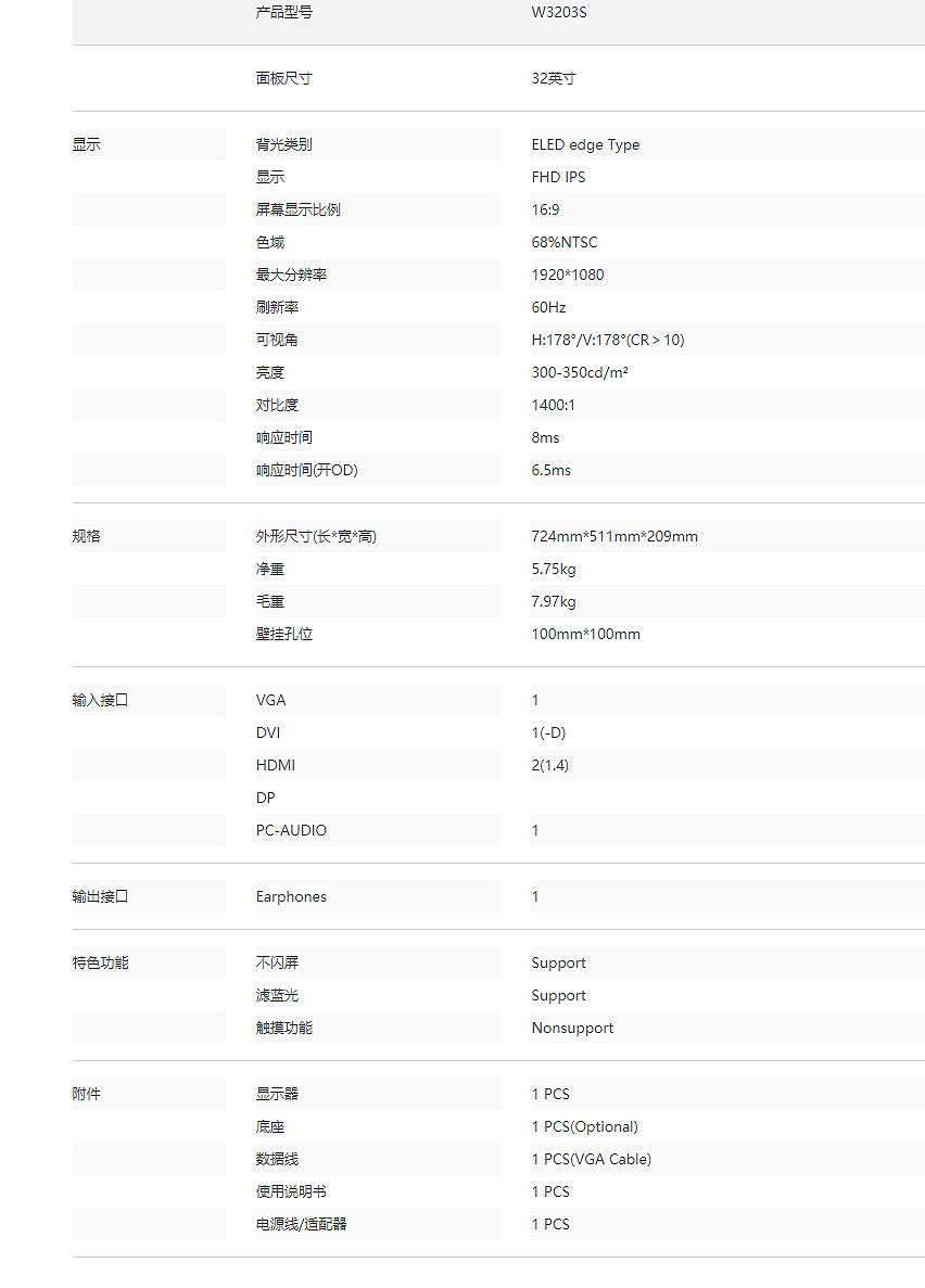 W3203S 电竞显示器(图2)