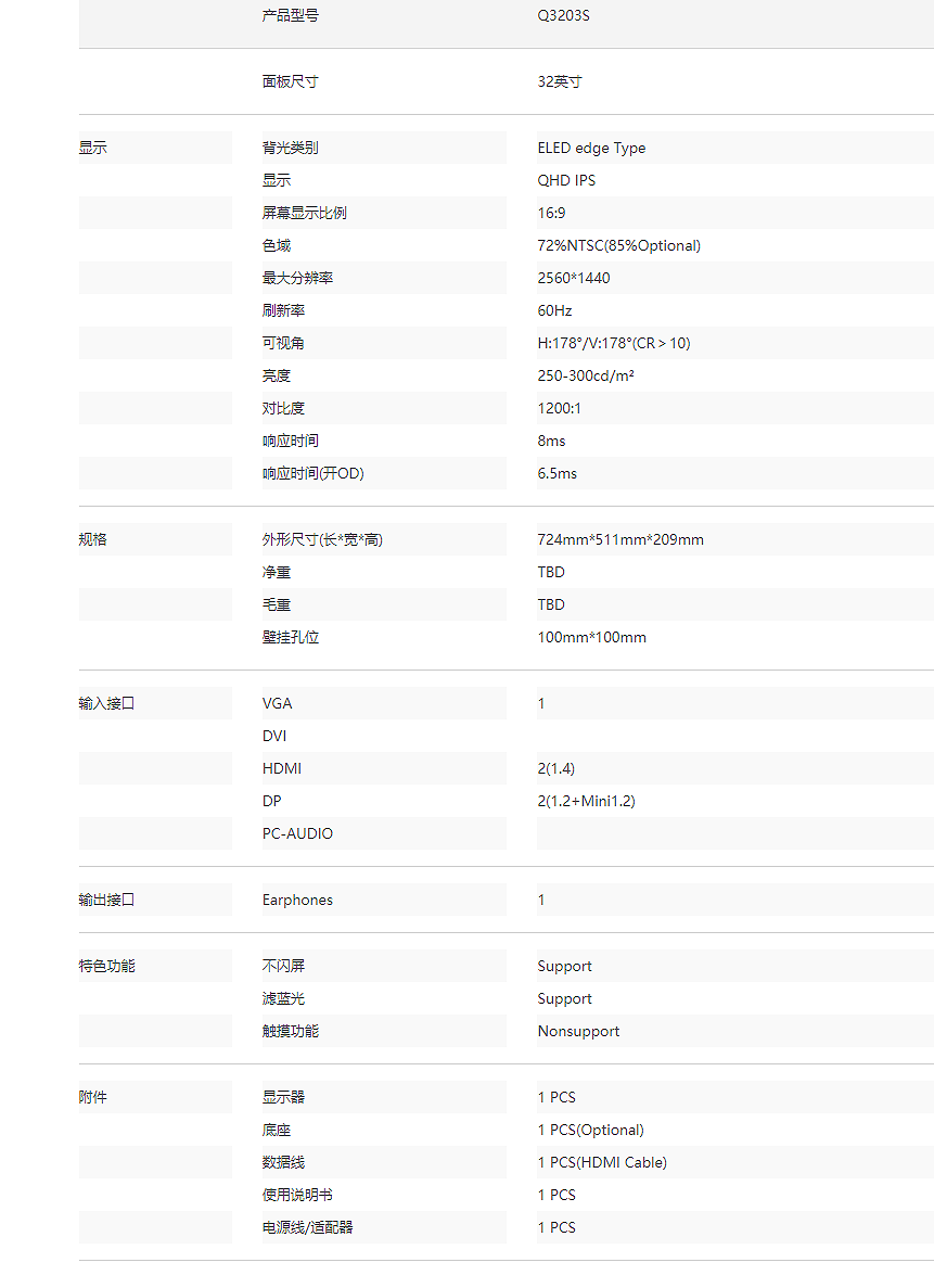 Q3203S 电竞显示器(图2)